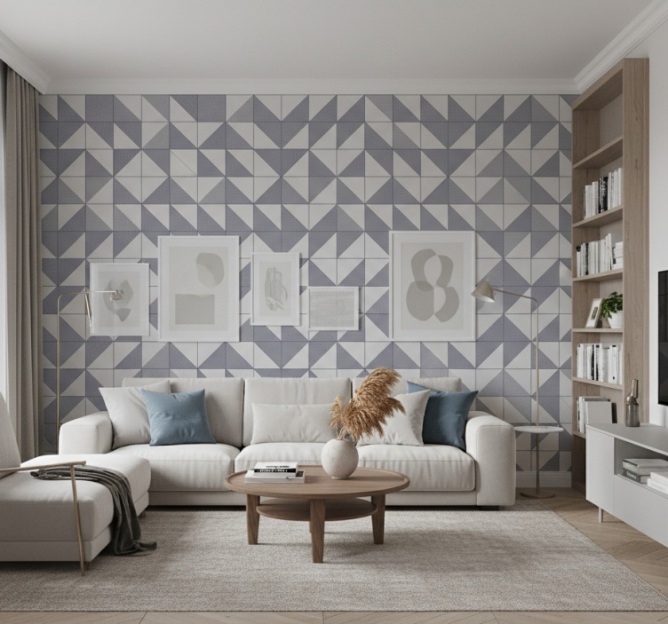 Tapeta nowoczesna w geometryczną harmonię - TenStickers