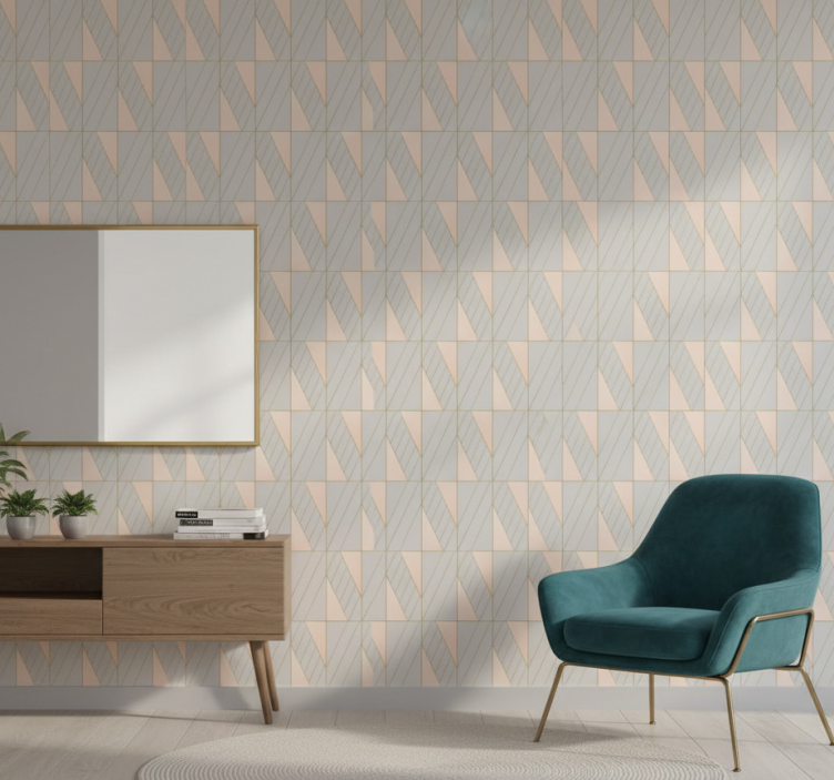 Tapeta nowoczesna w geometryczne wzory linii - TenStickers