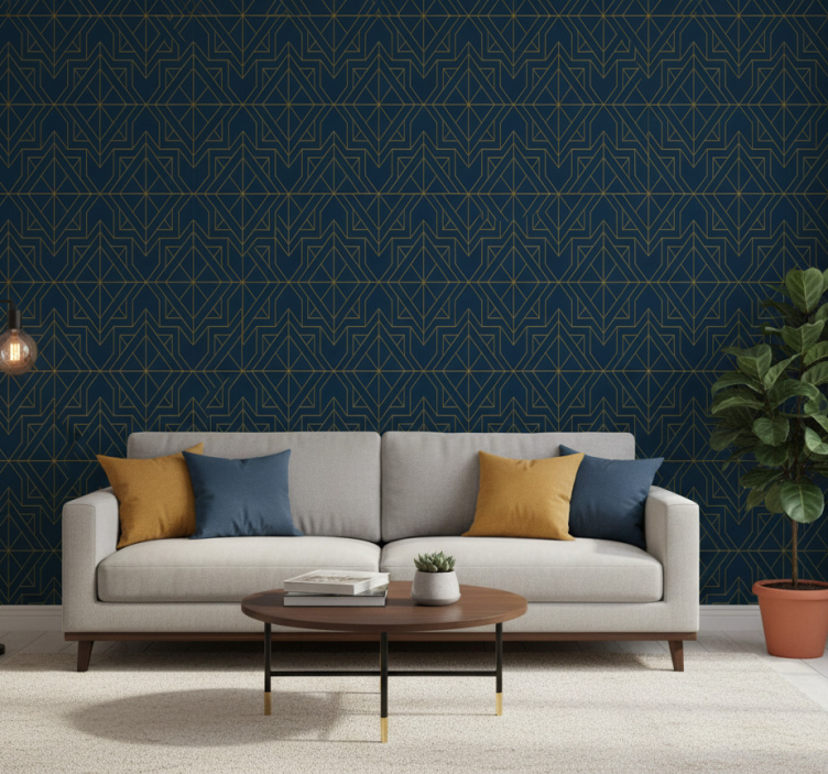 Tapeta nowoczesna w geometrycznym układzie - TenStickers