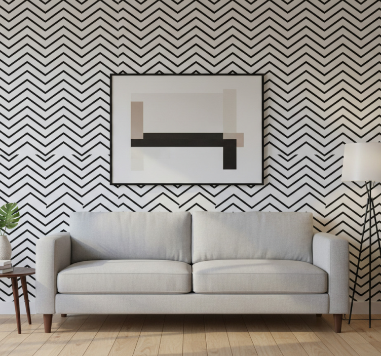 Tapeta nowoczesna w wzór chevron - TenStickers