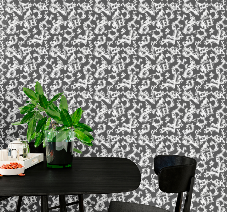 Tapeta ornament ozdobna kotwica się powtarza - TenStickers