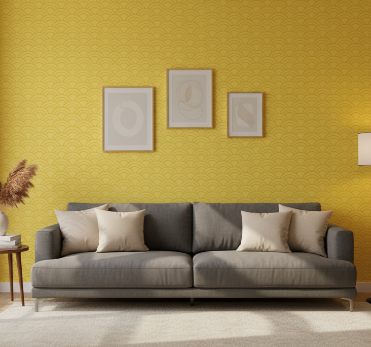 Tapeta ornament w delikatny wzór falowy - TenStickers