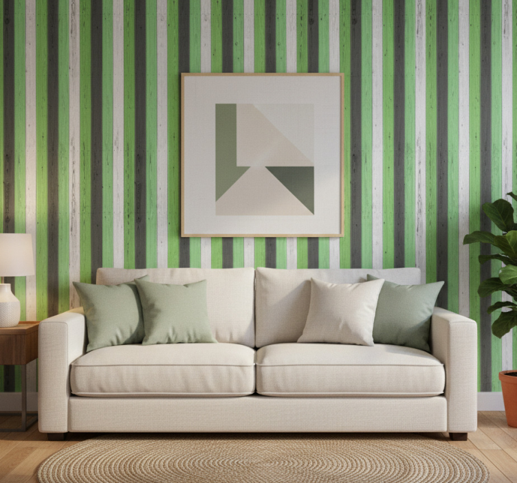 Tapeta ornament w drewnianej fakturze w różnych kolorach - TenStickers