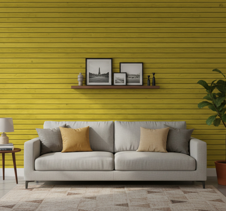 Tapeta ornament w drewnianym świetle - TenStickers