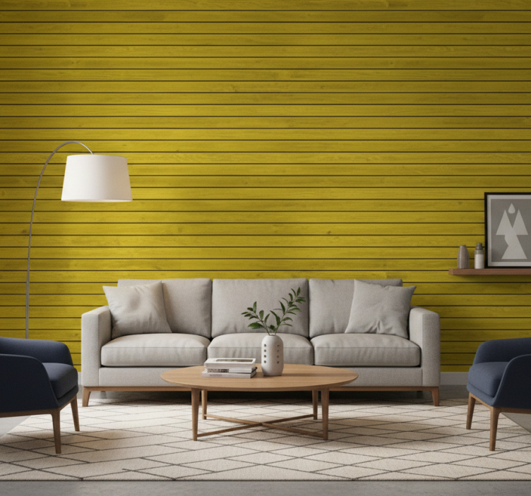 Tapeta ornament w stylu drewnianego oświetlenia - TenStickers