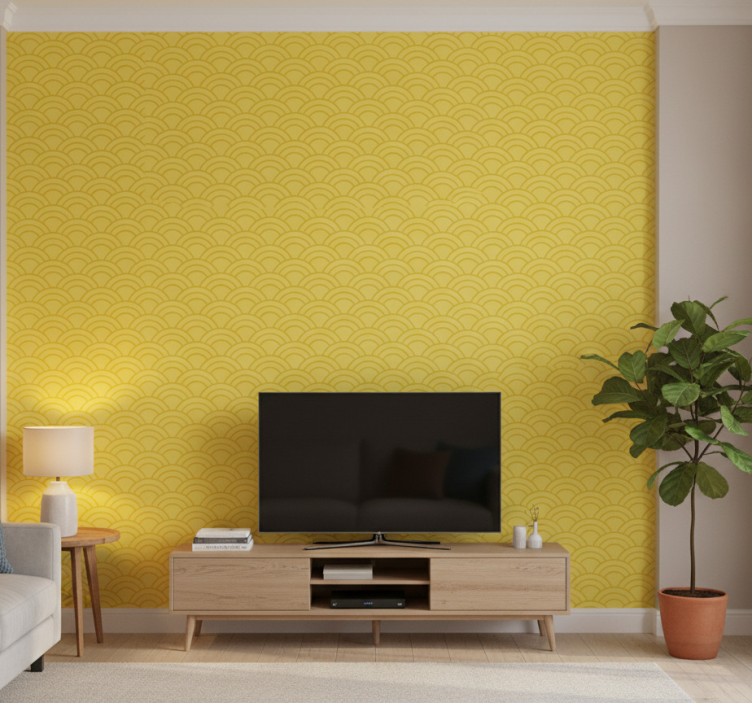 Tapeta ornament w iluminującym wzorze pantone - TenStickers