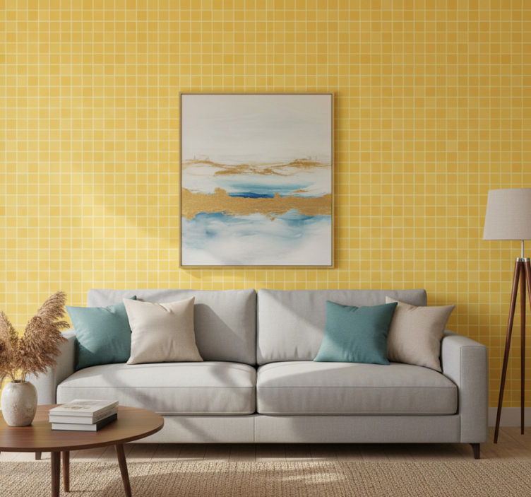 Tapeta ornament w mozaikowym wzorze - TenStickers