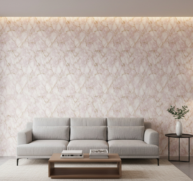 Tapeta marmur w różowym efekcie - TenStickers