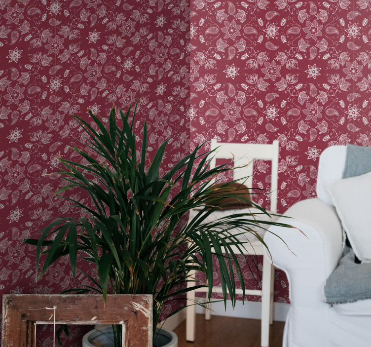 Tapeta Ozdobne kwiaty paisley - TenStickers