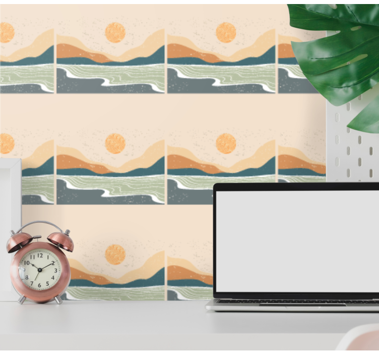 Tapeta pejzaż abstrakcyjny krajobraz - TenStickers