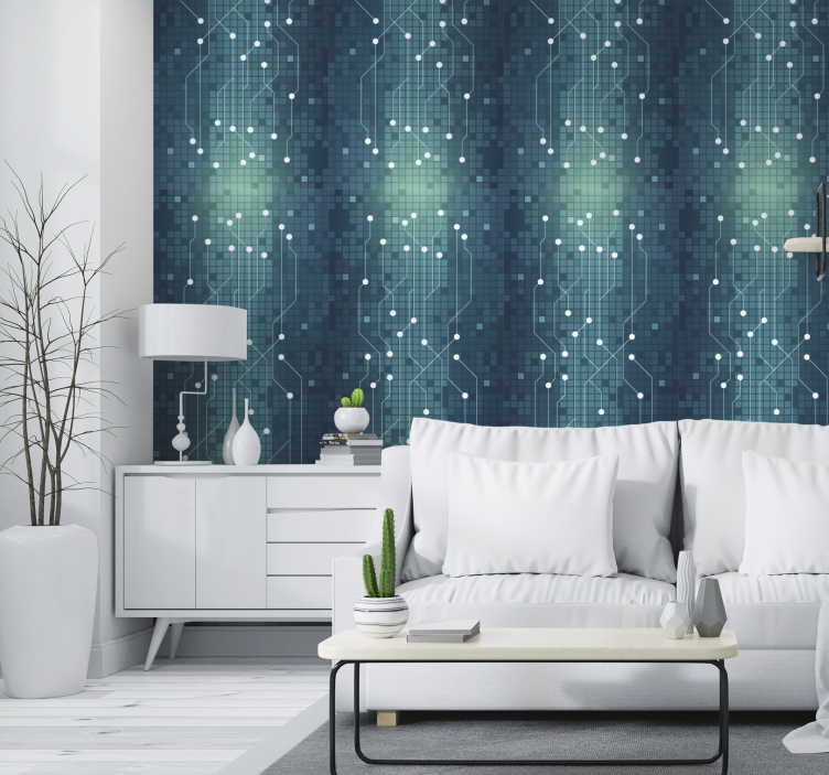 Tapeta wzór metro - TenStickers