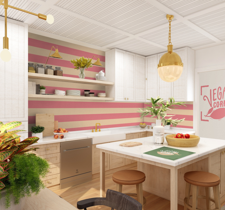 Tapeta poziomy wzór paski - TenStickers