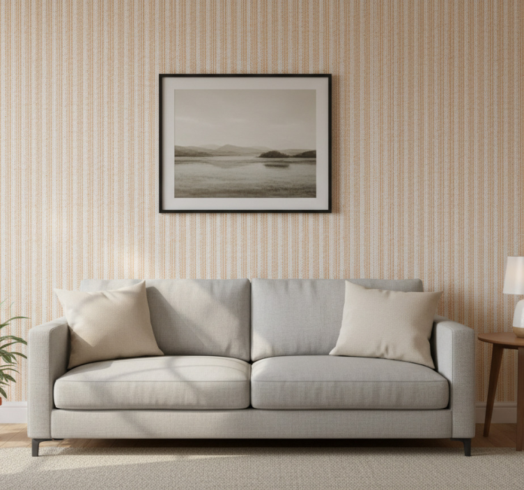 Tapeta rustykalna w pionowe brązowe paski - TenStickers