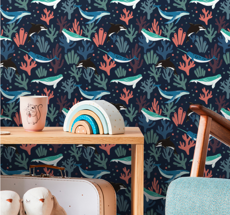 Tapeta ryby scena podwodna - TenStickers