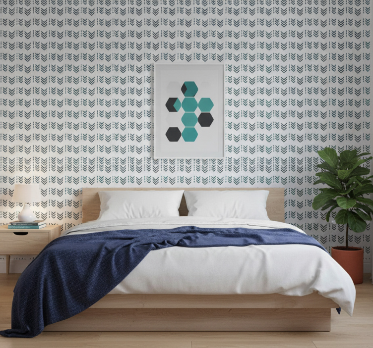 Tapeta skandynawska niebieskie strzały - TenStickers