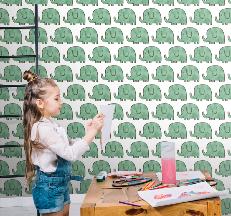 Tapeta słonie urocze słonie - TenStickers