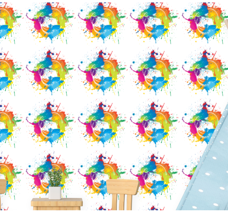 Tapeta sztuka efekt rozprysków farby - TenStickers