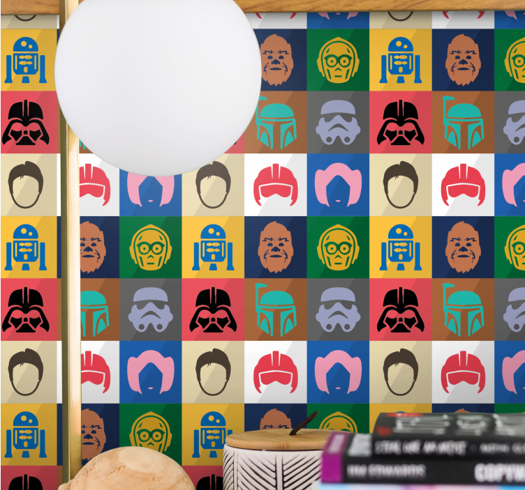 Tapeta sztuka kultowa siatka znaków - TenStickers