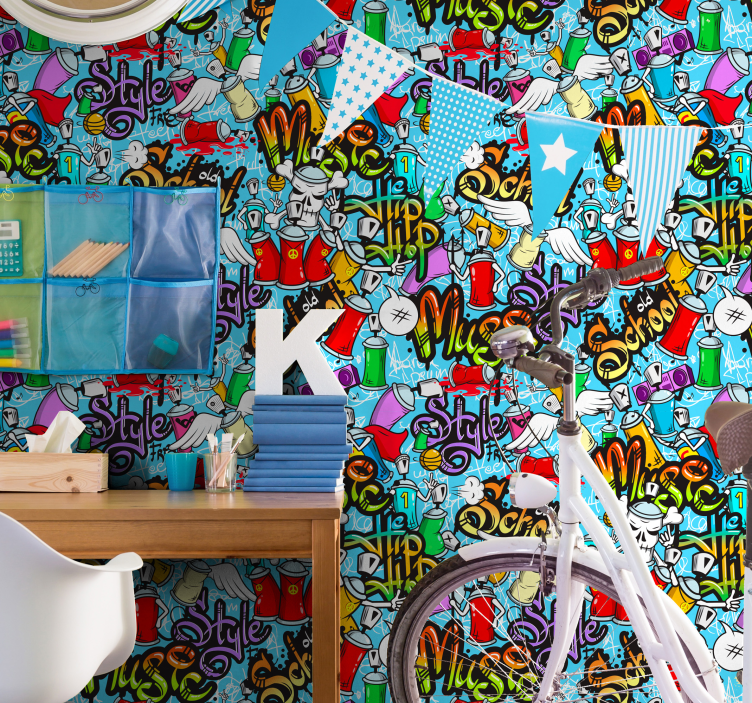 Tapeta sztuka miejska czujne oczy - TenStickers