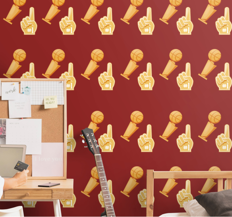 Tapeta sztuka motyw gestu sportowego - TenStickers