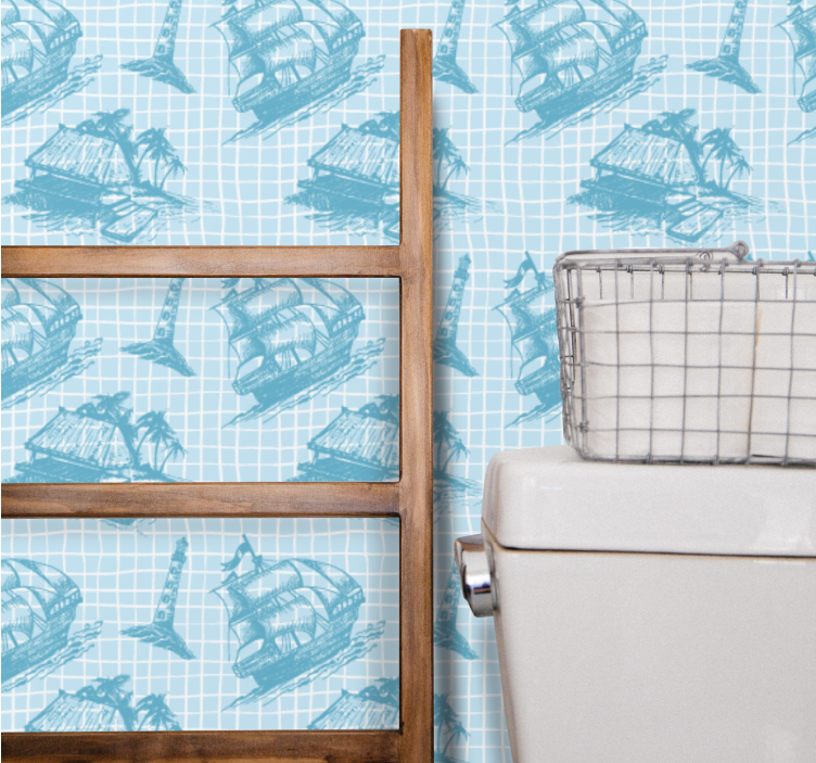 Tapeta sztuka szkice marynistyczne - TenStickers