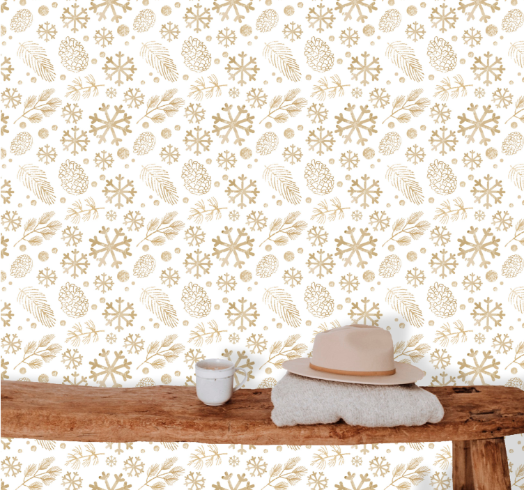 Tapeta sztuka wzory szyszek - TenStickers