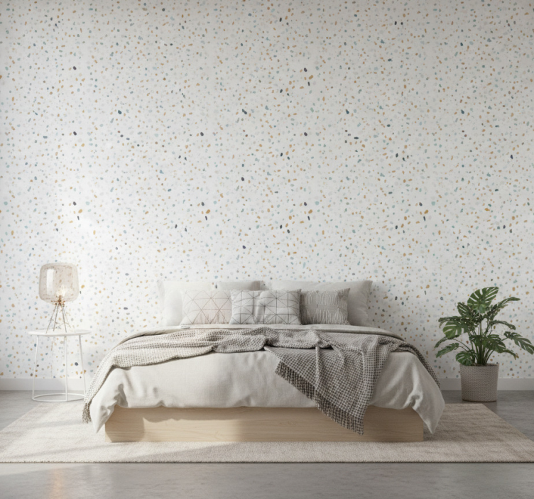 Tapeta tekstura w stylu nordyckim terrazzo - TenStickers