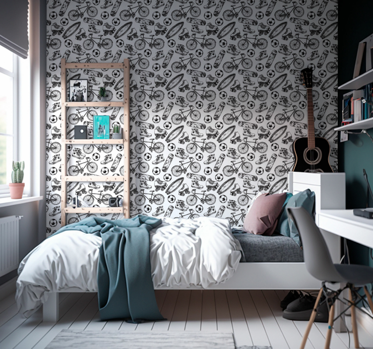 Tapeta vintage Gryzmoły sportowe - TenStickers