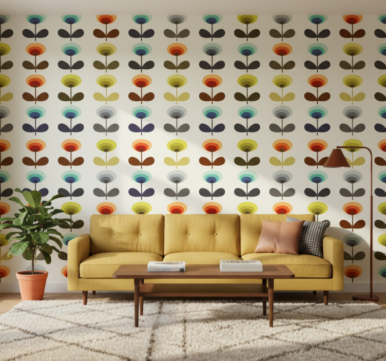 Tapeta vintage z lat 70-tych - TenStickers