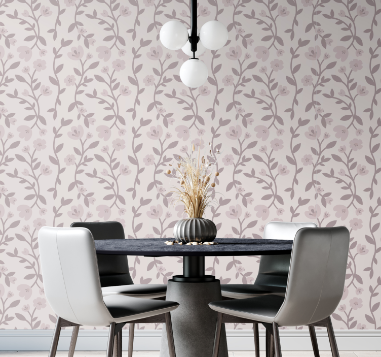 Tapeta kwiaty Różowe delikatne kwiaty - TenStickers