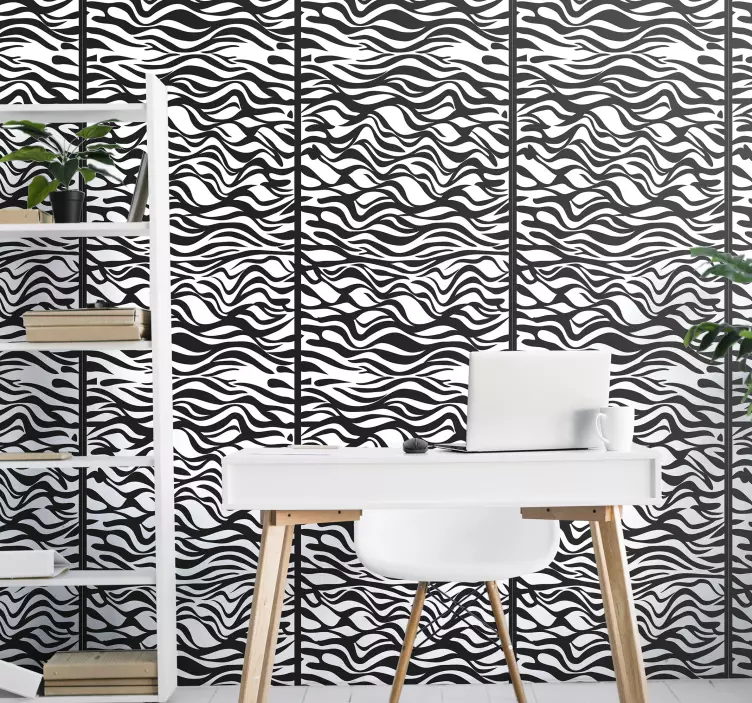 Tapeta zebra wzór w paski zebry - TenStickers