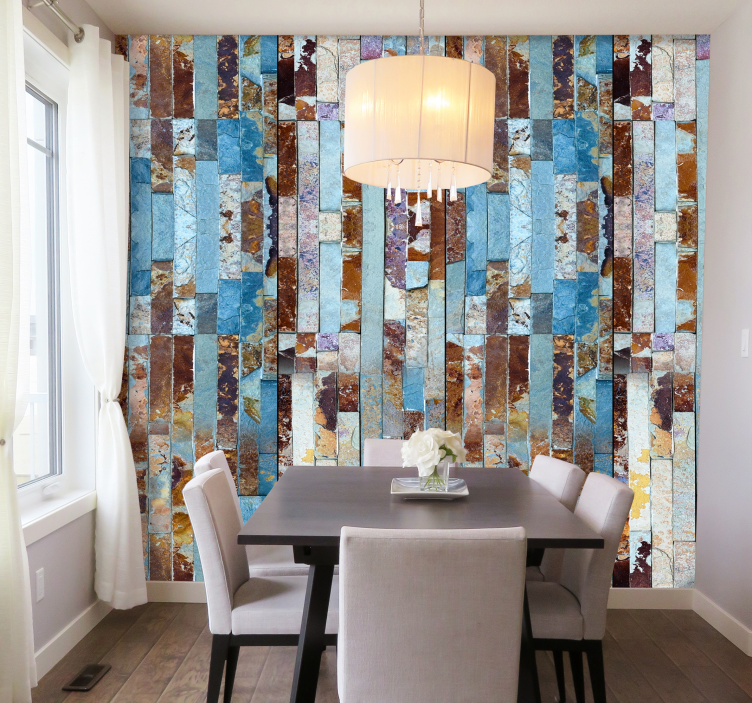 Tapeta z teksturą wieczornego ogniska - TenStickers