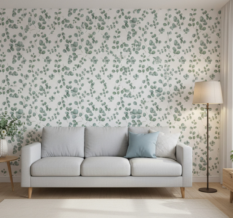 Tapeta wzory i tekstury elegancki wzór kwiatowy akwarelowy - TenStickers