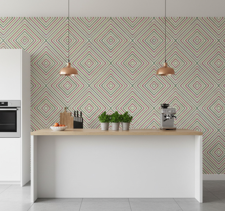 Tapeta wzory i tekstury formy w stylu geometrycznym - TenStickers