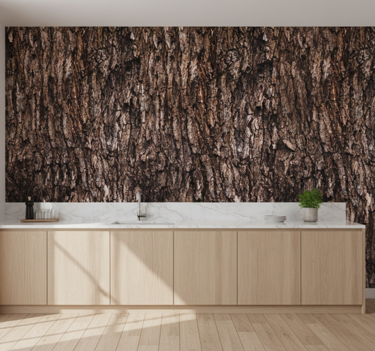 Tapeta wzory i tekstury kora drzewa - TenStickers