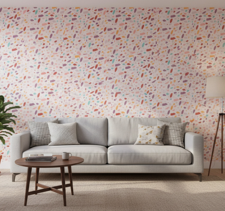 Tapeta marmur kolorowe kamienie na stole - TenStickers