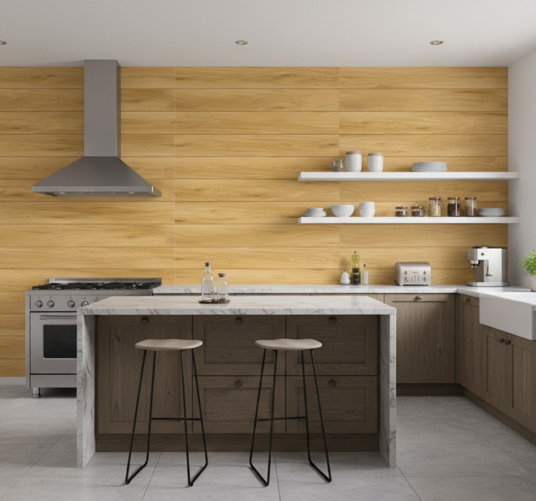 Tapeta wzory i tekstury naturalna struktura drewna - TenStickers