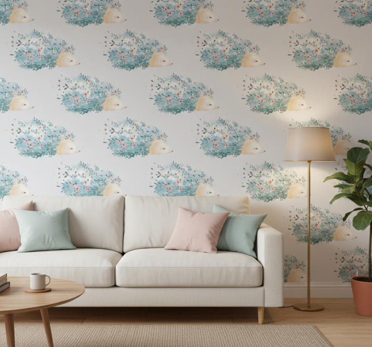 Tapeta wzory i tekstury sztuka jeża - TenStickers