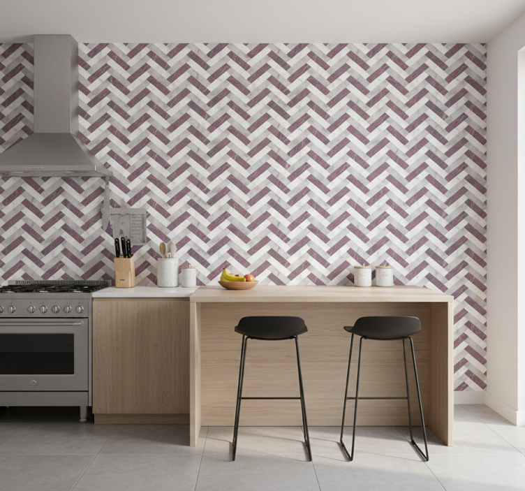 Tapeta wzory i tekstury w marmurowy jodełkę - TenStickers