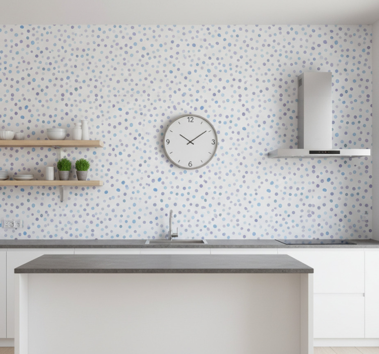 Tapeta wzory i tekstury w niebieskie kropki - TenStickers