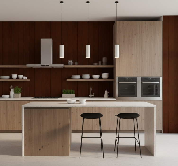 Tapeta wzory i tekstury wzór drewnianych desek - TenStickers