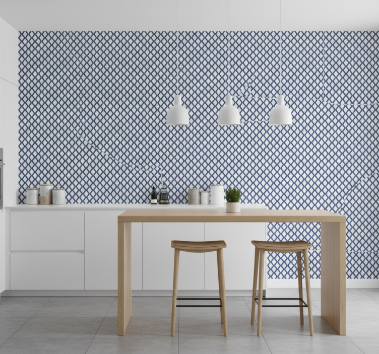 Tapeta wzory i tekstury wzór geometrycznej siatki - TenStickers