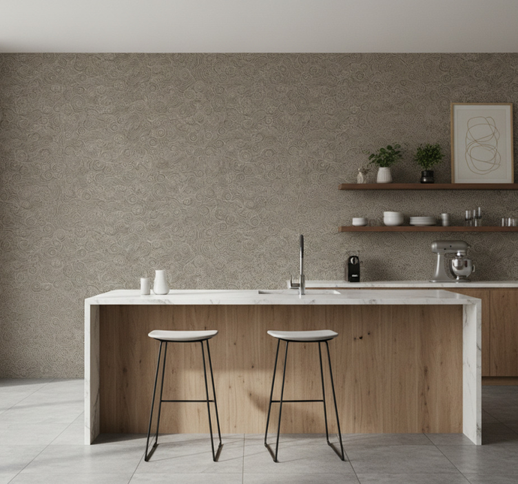 Tapeta wzory i tekstury wzory z falistymi liniami - TenStickers