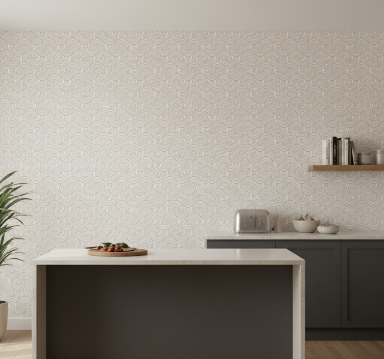 Tapeta wzory i tekstury złożone wzory faliste - TenStickers