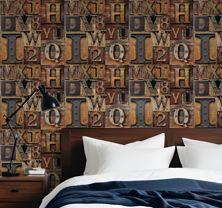 Tapeta z napisami efekt 3d - TenStickers