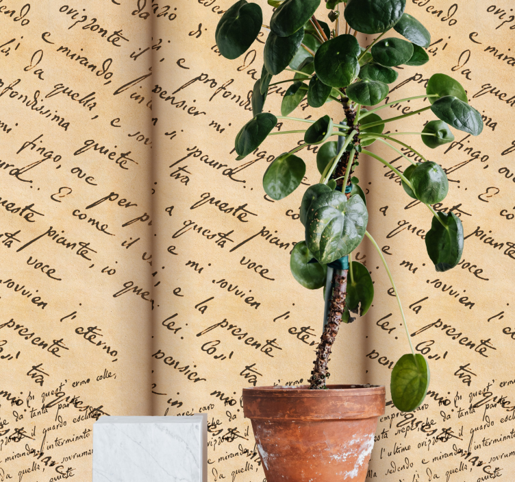 Tapeta z napisami motyw pisma kursywnego - TenStickers