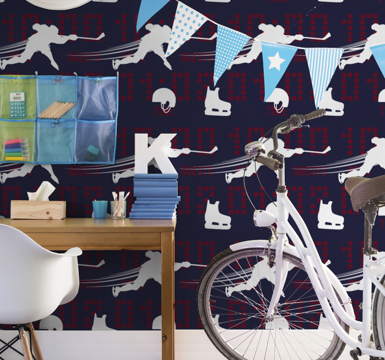 Tapeta na wymiar akcja hokeja na lodzie - TenStickers