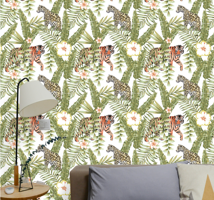 Tapeta zwierzęta fauna tropikalnej dżungli - TenStickers