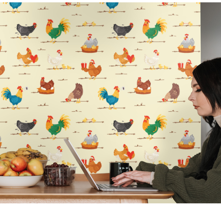 Tapeta zwierzęta kurczaków jest mnóstwo - TenStickers