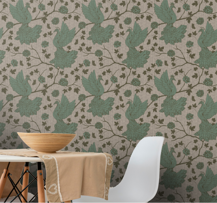 Tapeta zwierzęta ptaki na gałęziach - TenStickers